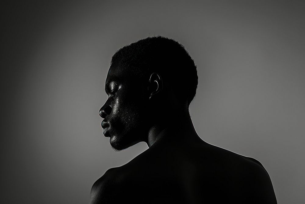 Black man photography silhouette portrait.