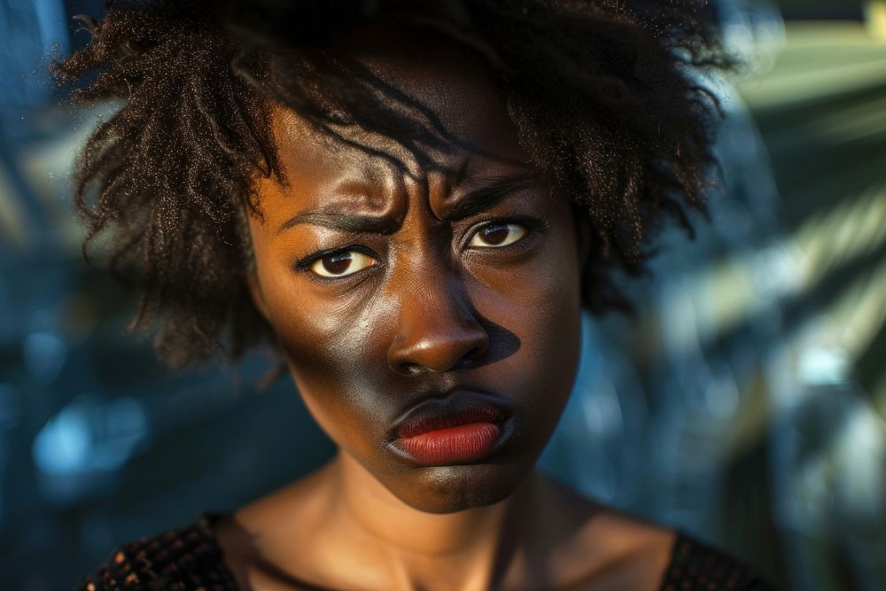Black people angry portrait adult photography.