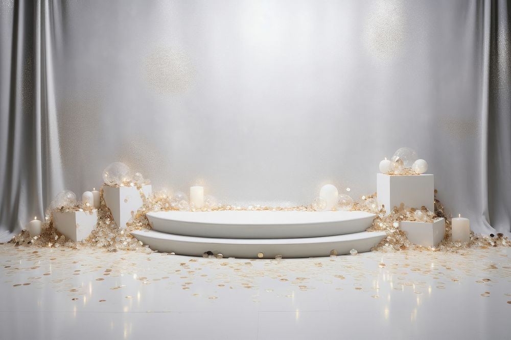 Glitter background bathtub white illuminated.