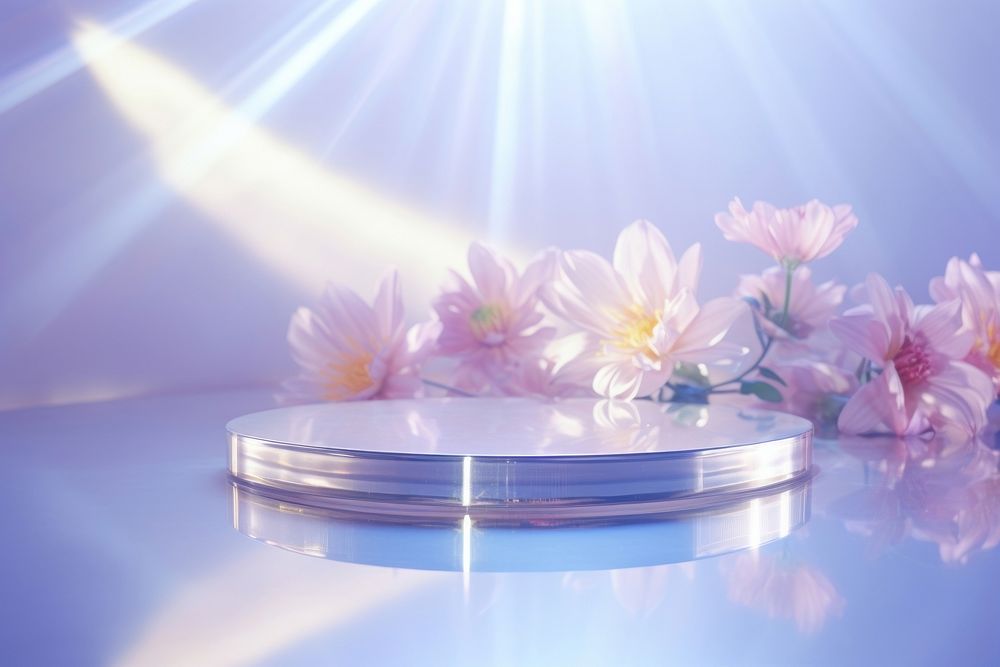 Holographic background flower light lighting.