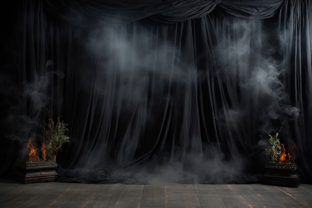 Smoke background curtain stage black.
