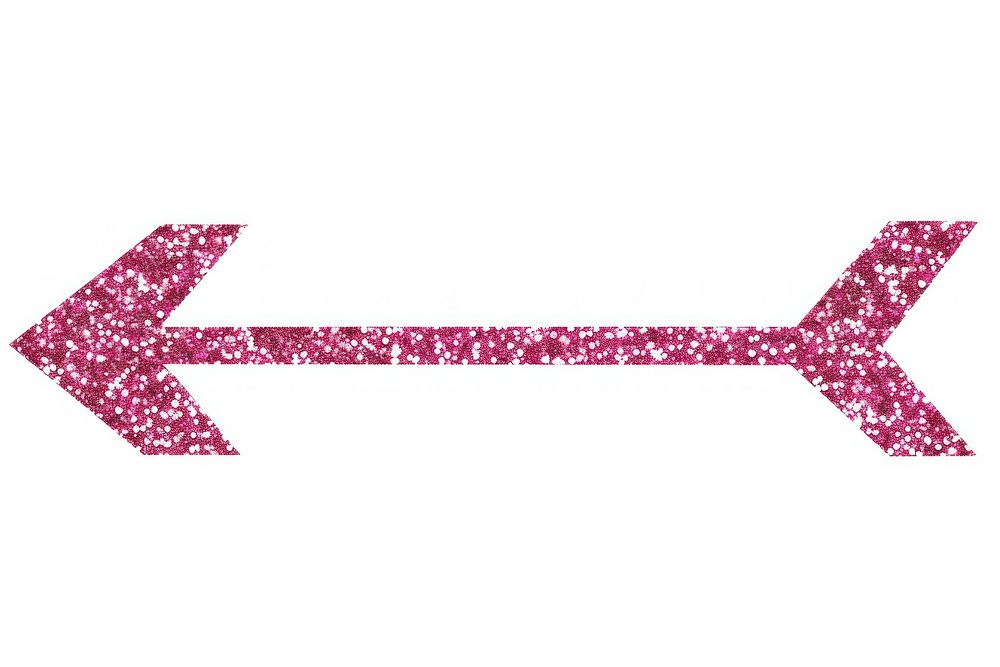 Pink glitter arrow line white background accessories.