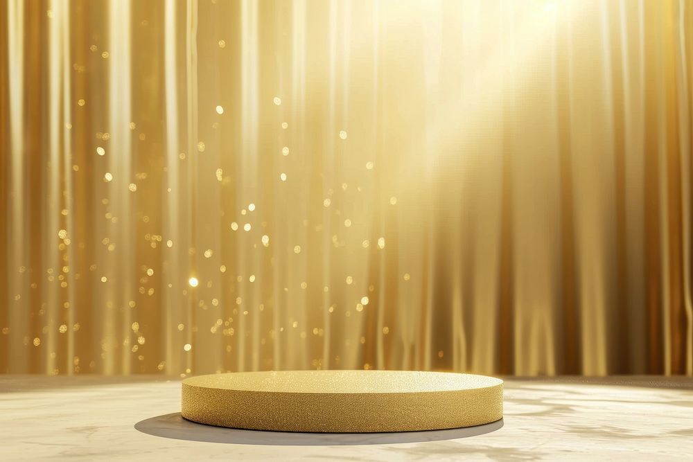 Gold luxury background lighting illuminated decoration.