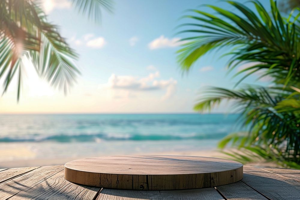 Tropical beach background furniture outdoors horizon.