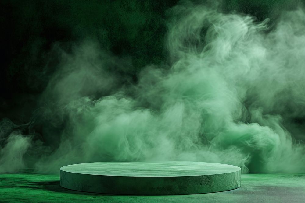 Green smoke background darkness outdoors circle.