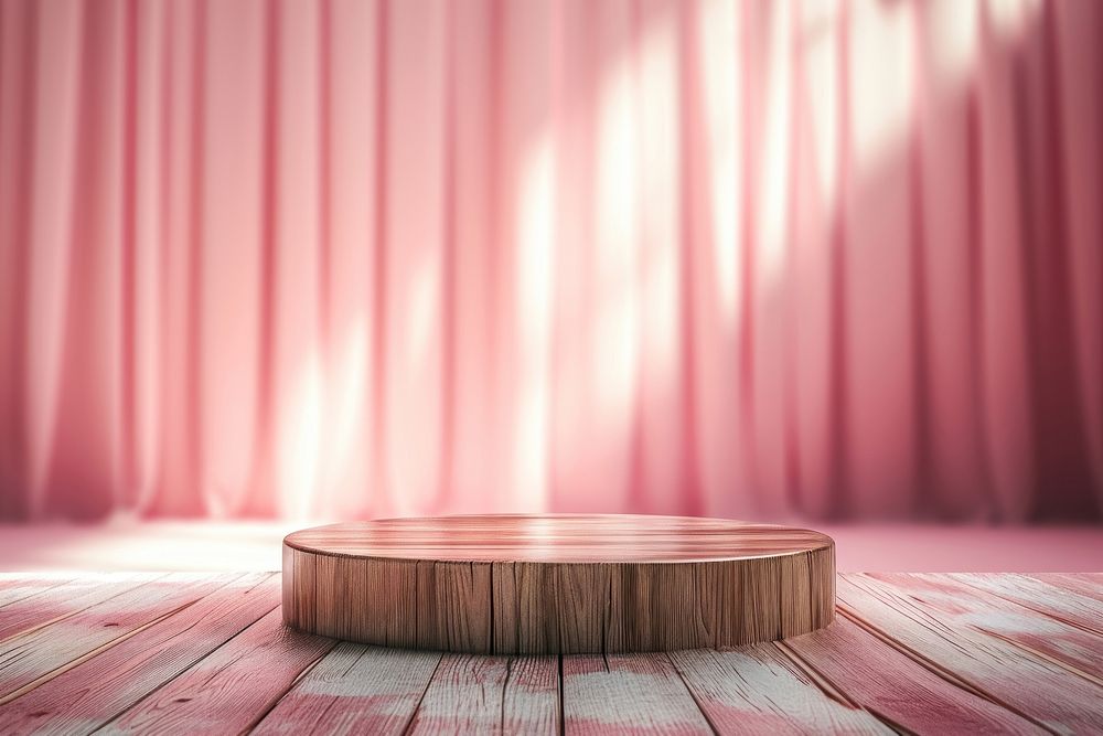 Pink wood background table furniture absence.