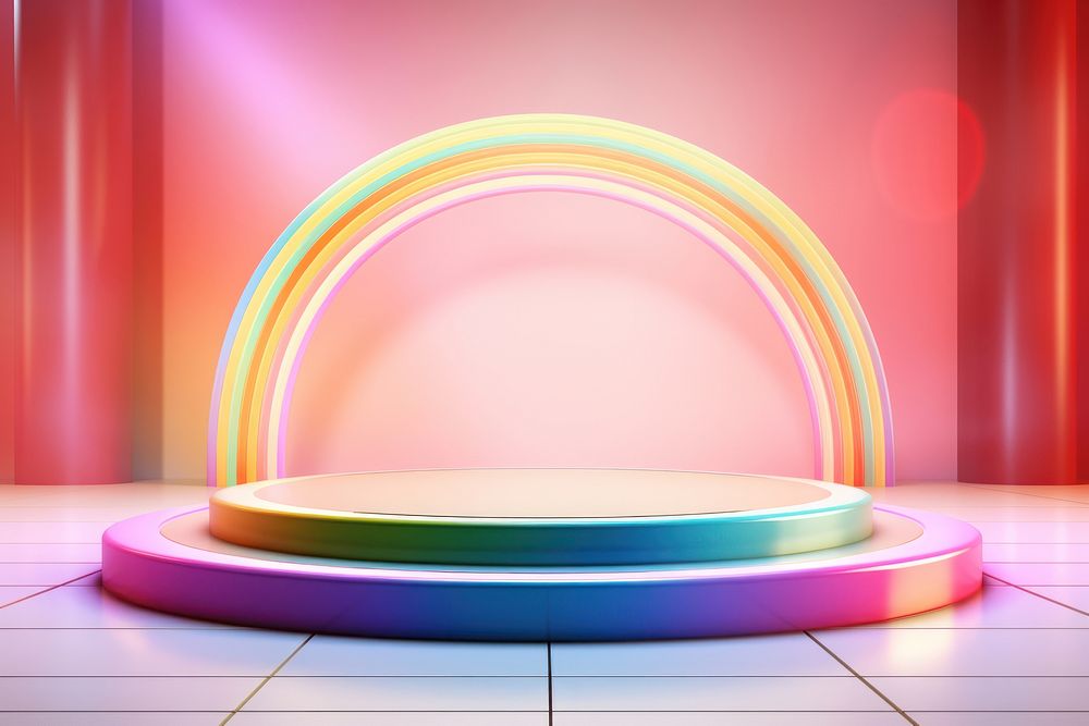 Rainbow holographic background architecture graphics decoration.