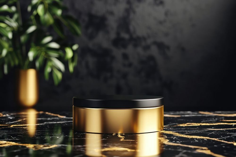 Luxury background gold furniture lighting.