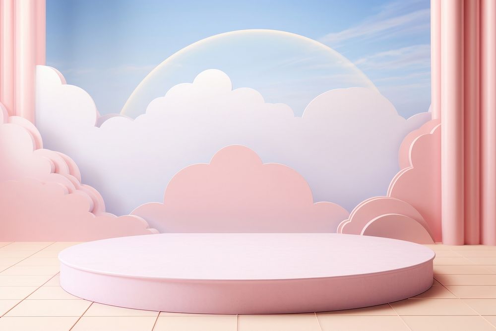 Pastel space background furniture architecture tranquility.