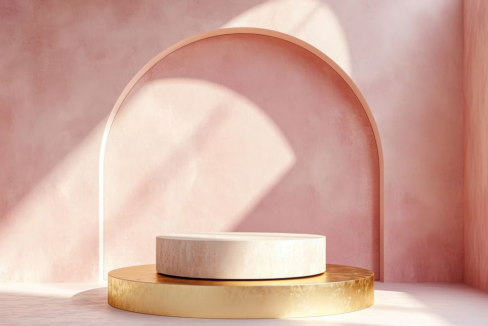 Luxury background gold pink architecture.