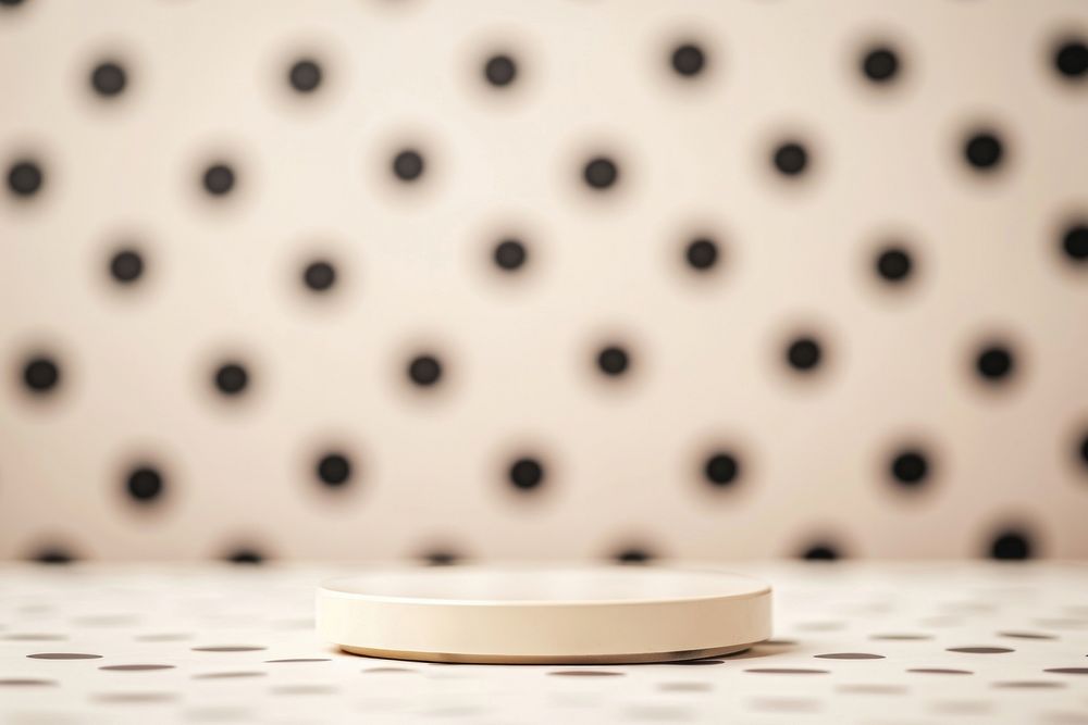 Polka dots background pattern lighting dishware.