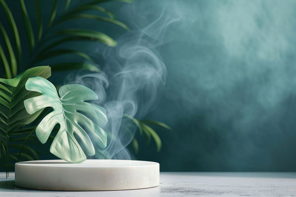 Abstract smoke background leaf incense nature.