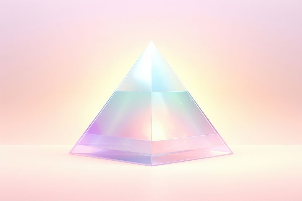 Pyramid lighting abstract triangle.