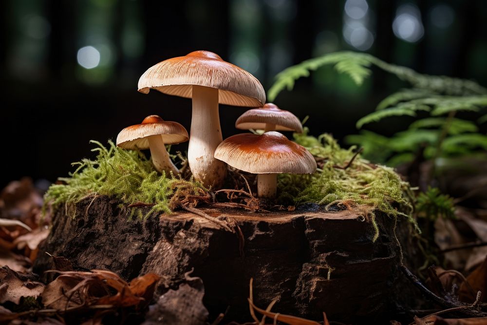  Plant background mushroom fungus agaricaceae. AI generated Image by rawpixel.