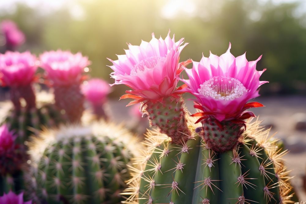  Plant background cactus flower blossom. AI generated Image by rawpixel.