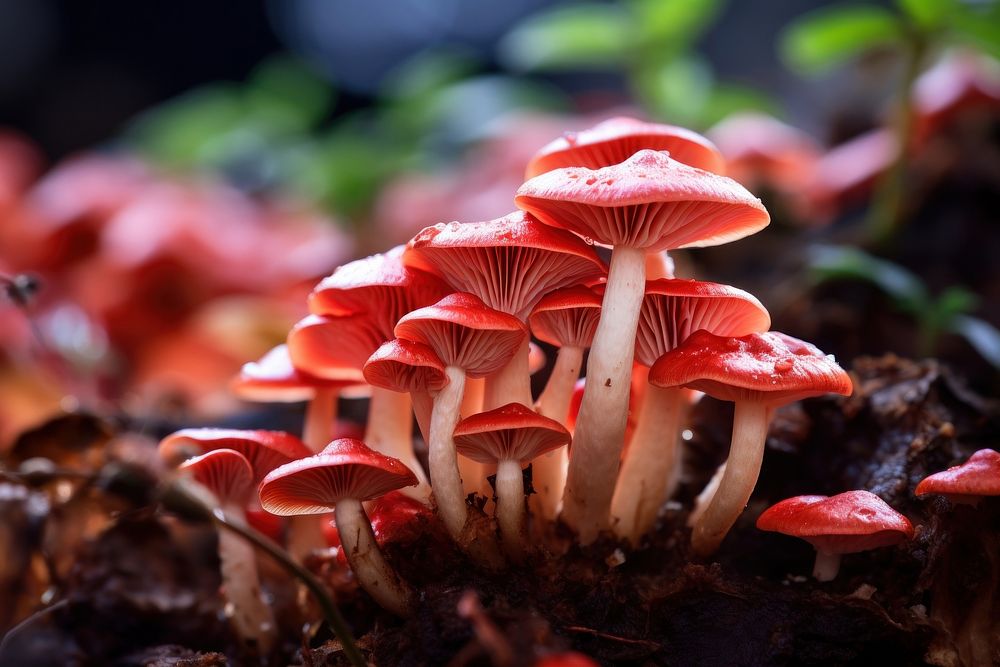  Plant background mushroom fungus agaric. AI generated Image by rawpixel.