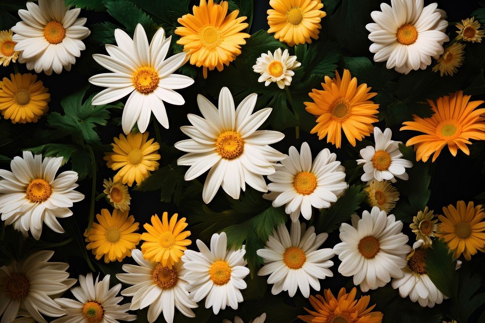  Plant background flower daisy backgrounds. AI generated Image by rawpixel.