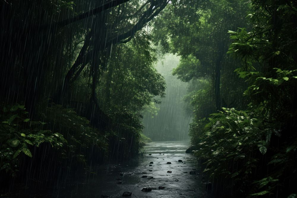  Plant background rain vegetation outdoors. AI generated Image by rawpixel.