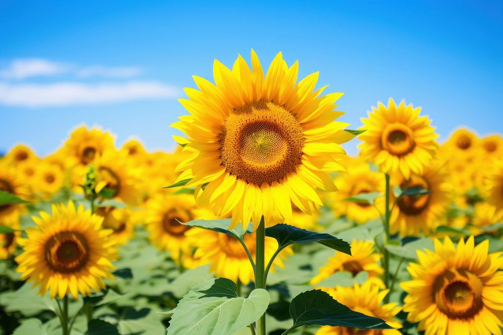  Plant background sunflower outdoors blossom. AI generated Image by rawpixel.