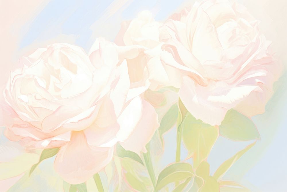  Rose backgrounds painting flower. AI generated Image by rawpixel.