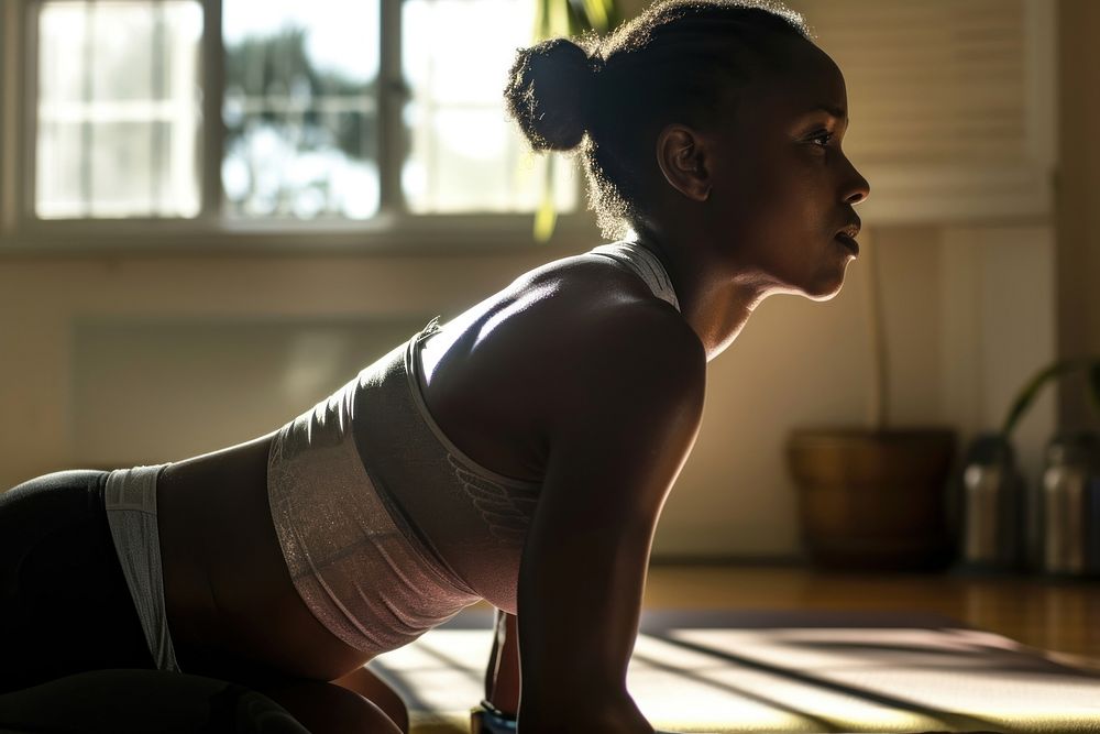 Black South African woman exercise sports adult.