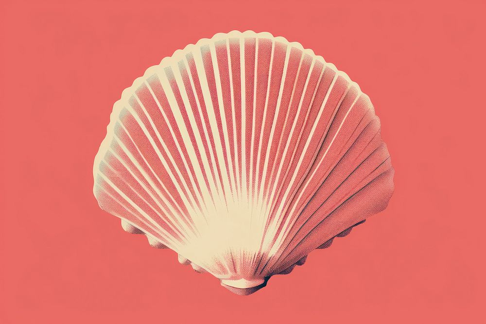  Sea shell clam invertebrate shellfish. AI generated Image by rawpixel.
