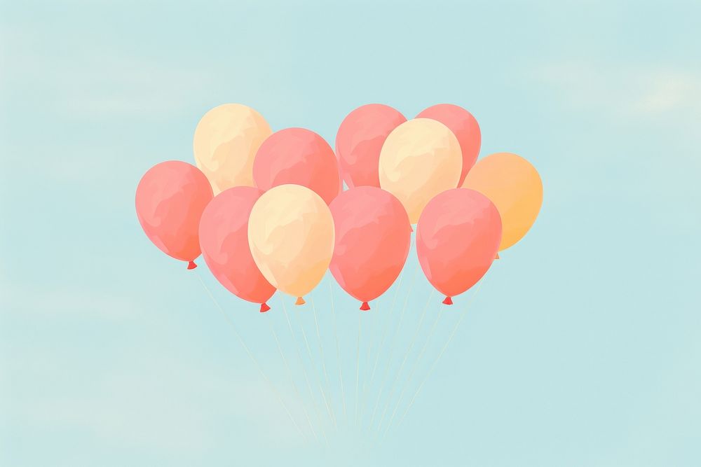  Colorful balloons seamless aircraft transportation anniversary. AI generated Image by rawpixel.