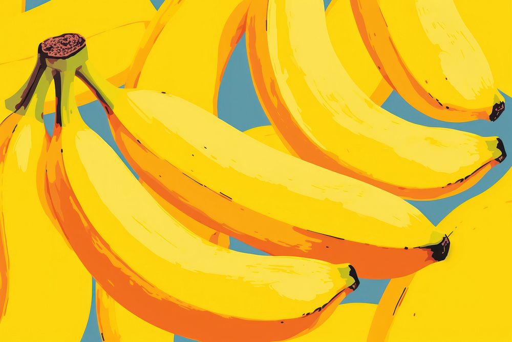  Colorful banana seamless fruit plant food. AI generated Image by rawpixel.