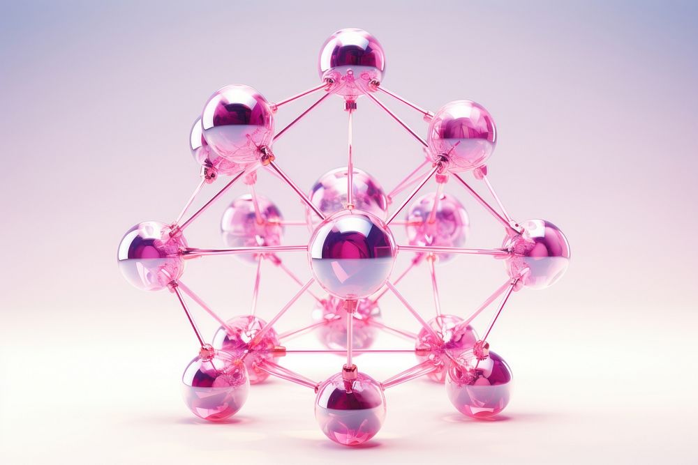 Atom gemstone crystal sphere.