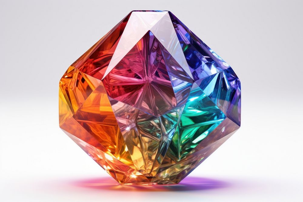 Bitcoin and rainbow ore gemstone crystal jewelry.