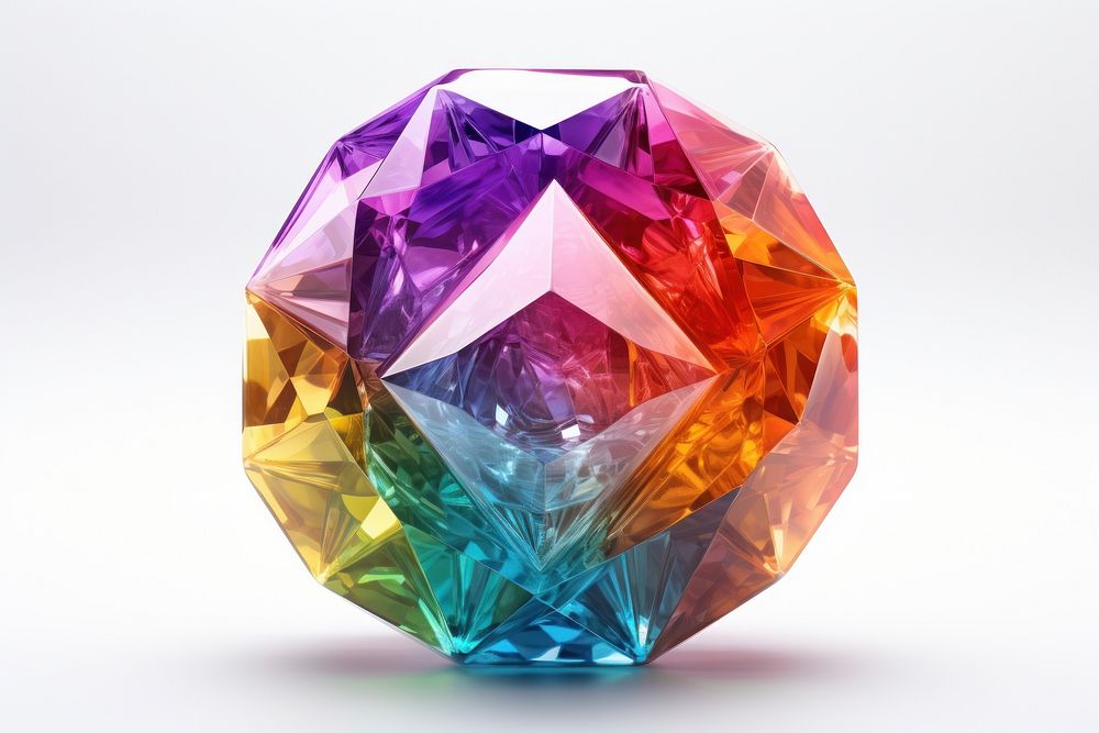 Bitcoin and rainbow ore gemstone crystal amethyst.