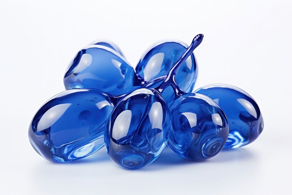 Blueberries gemstone jewelry glass.
