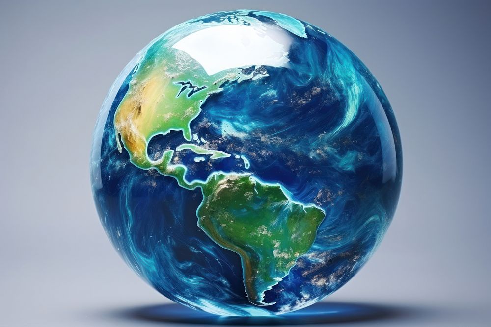 Earth planet sphere space globe.