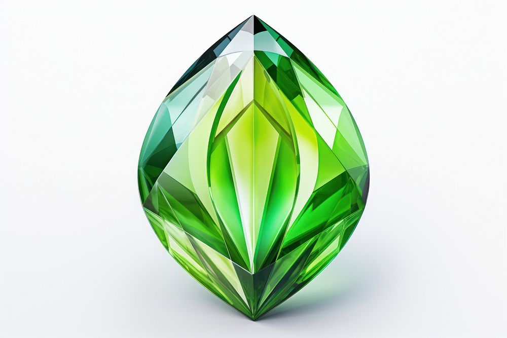 Green leaf gemstone jewelry emerald.