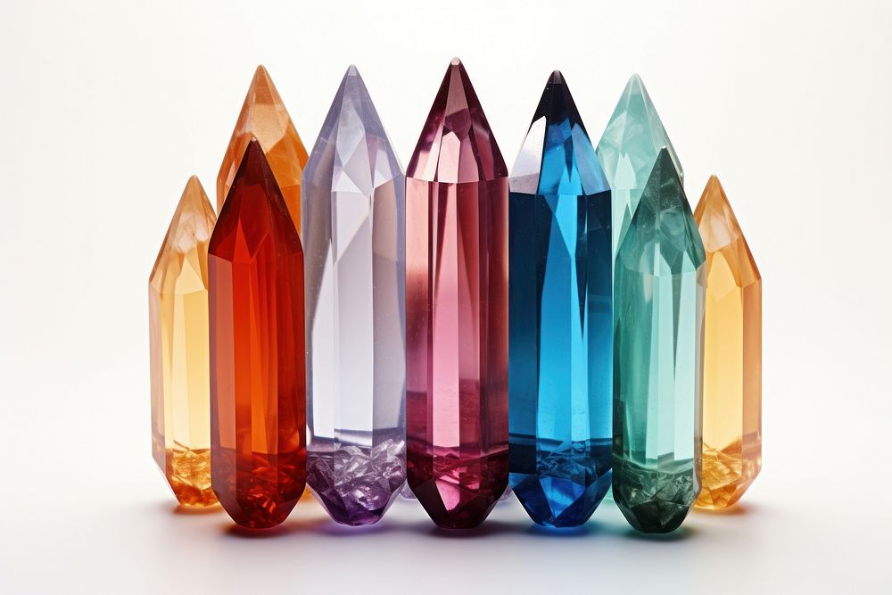 Multicolored crayons gemstone crystal jewelry.