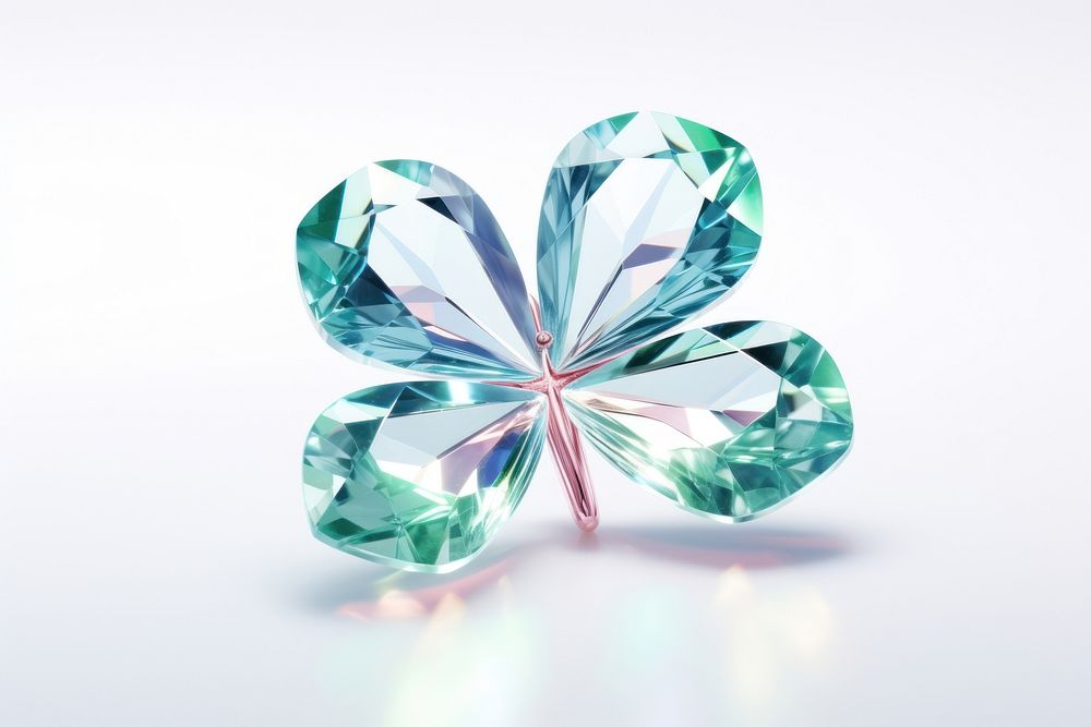 Pastel clover gemstone jewelry diamond.