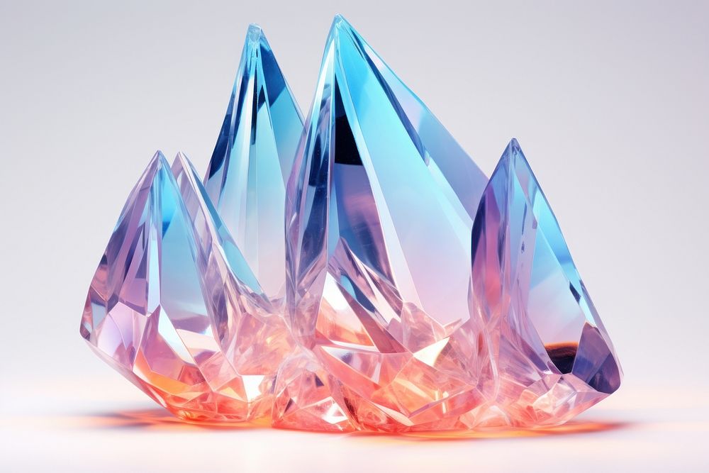 Pastel wave geometric gemstone crystal mineral.