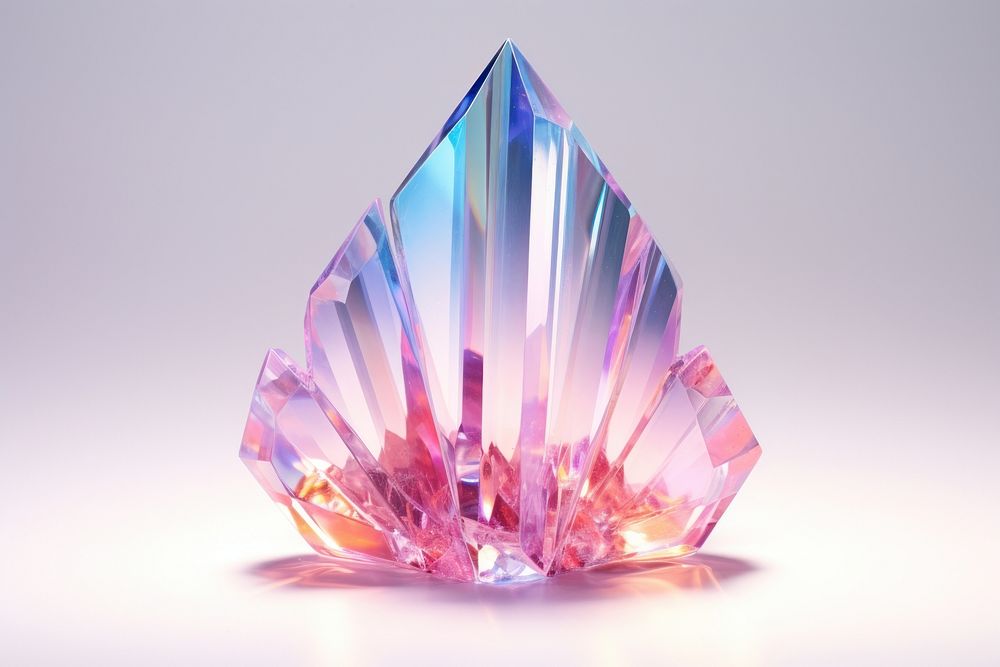 Pastel wave geometric gemstone crystal amethyst.