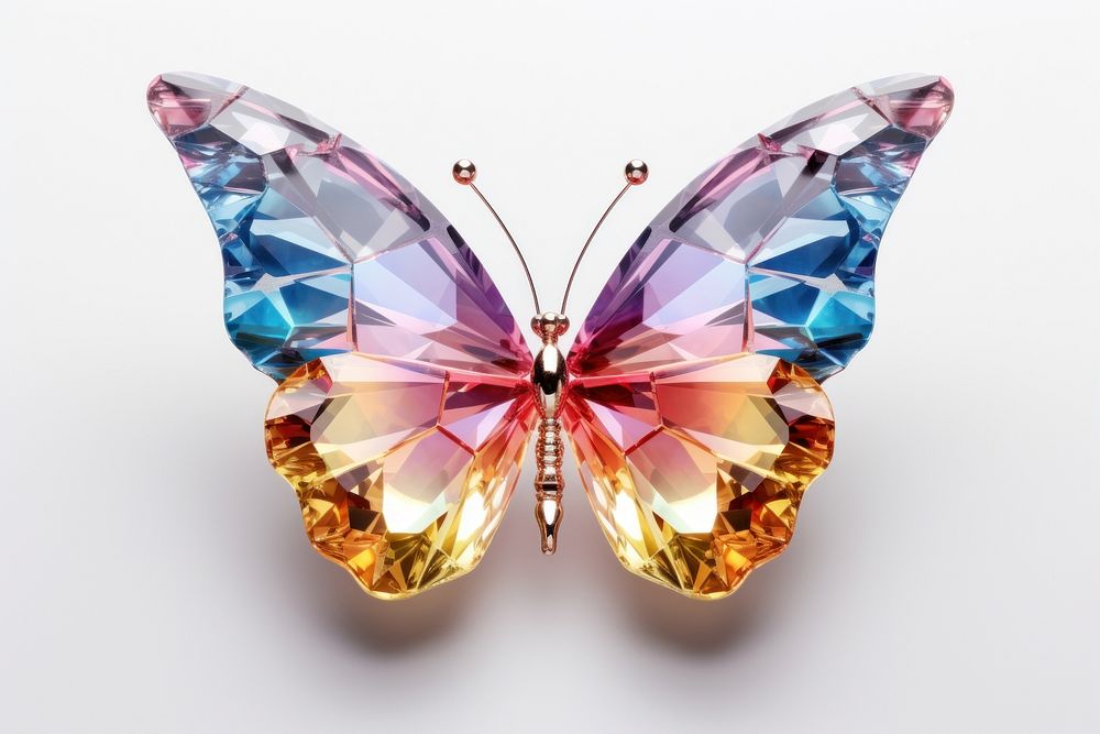 Butterfly gemstone jewelry crystal.