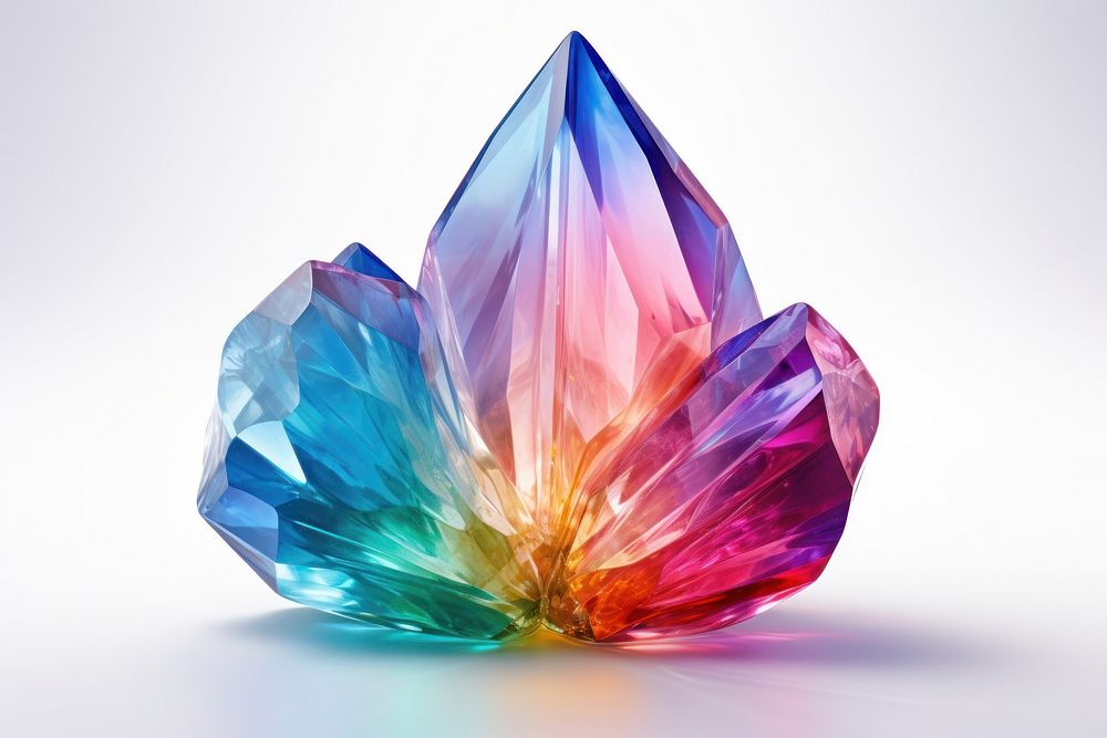 Rainbow cloud gemstone crystal mineral.