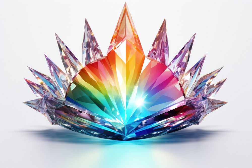 Rainbow crown gemstone crystal jewelry.
