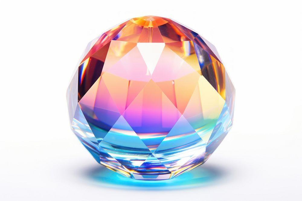 Rainbow hemisphere gemstone crystal jewelry.