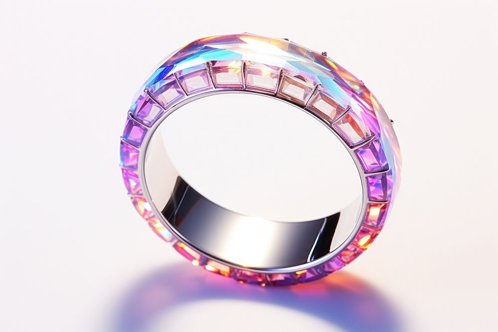 Rainbow ring gemstone jewelry silver.