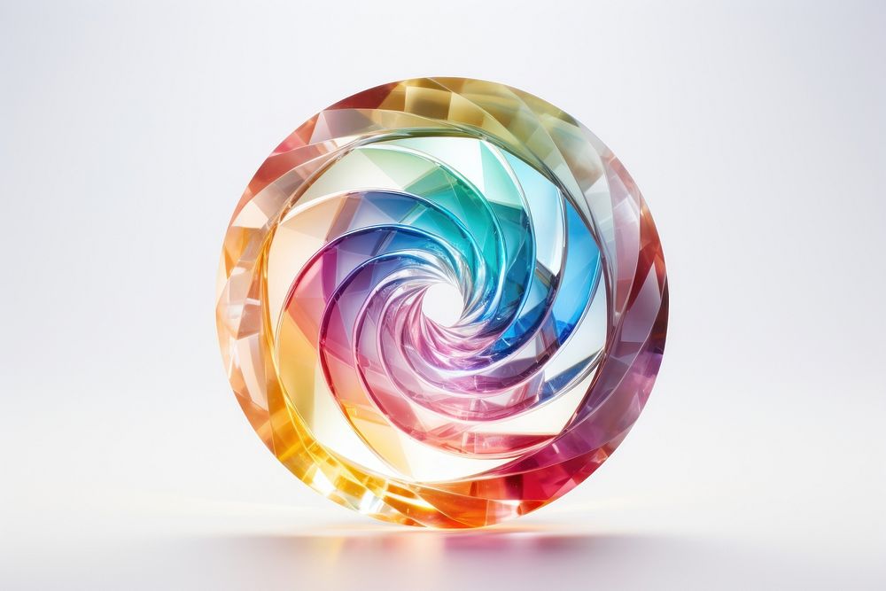 Rainbow spiral gemstone jewelry confectionery.