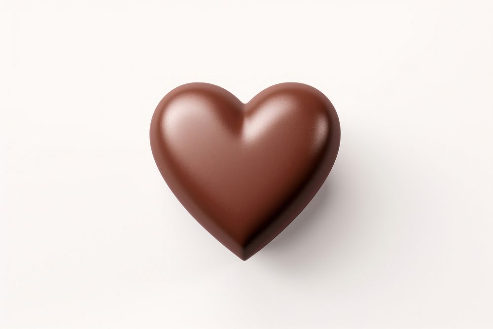 Heart chocolate white background medication.