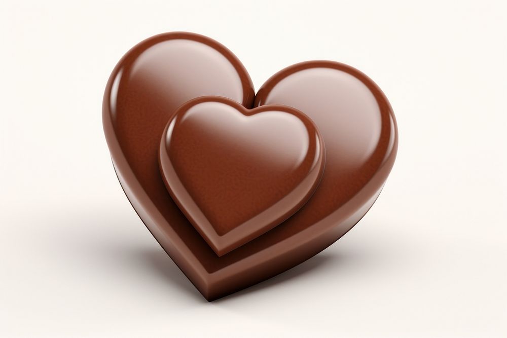 Heart chocolate confiture dessert.