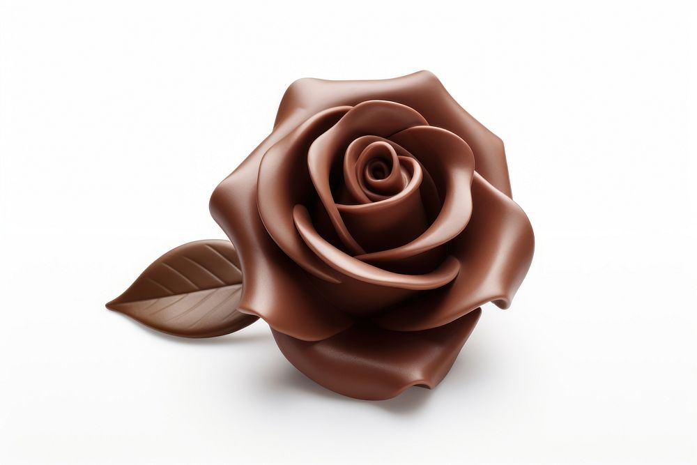 Rose chocolate dessert flower.