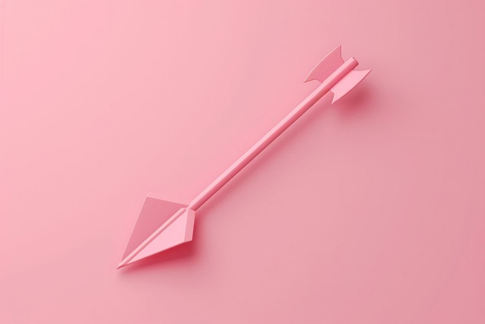 3d render icon of arrow simplicity weaponry origami.