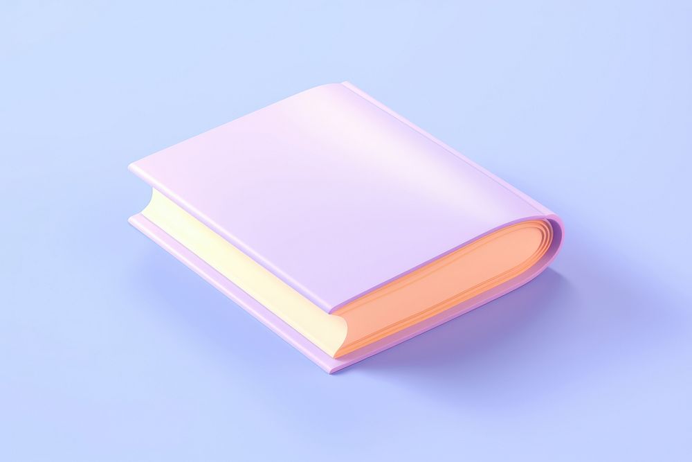 3d render icon of book publication paper text.