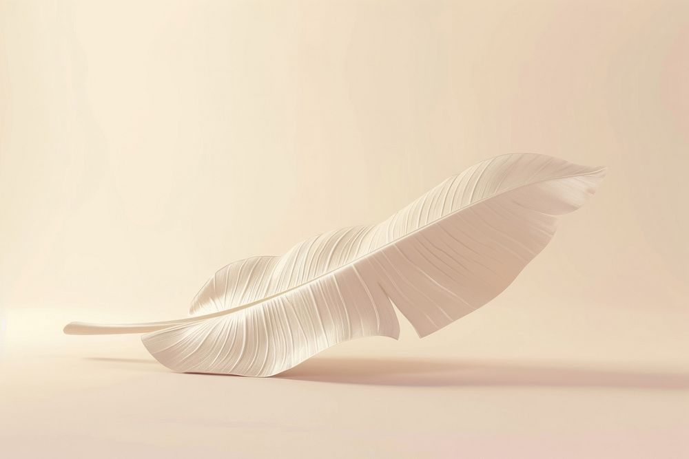 3d render icon of banana leaf white bird lightweight.